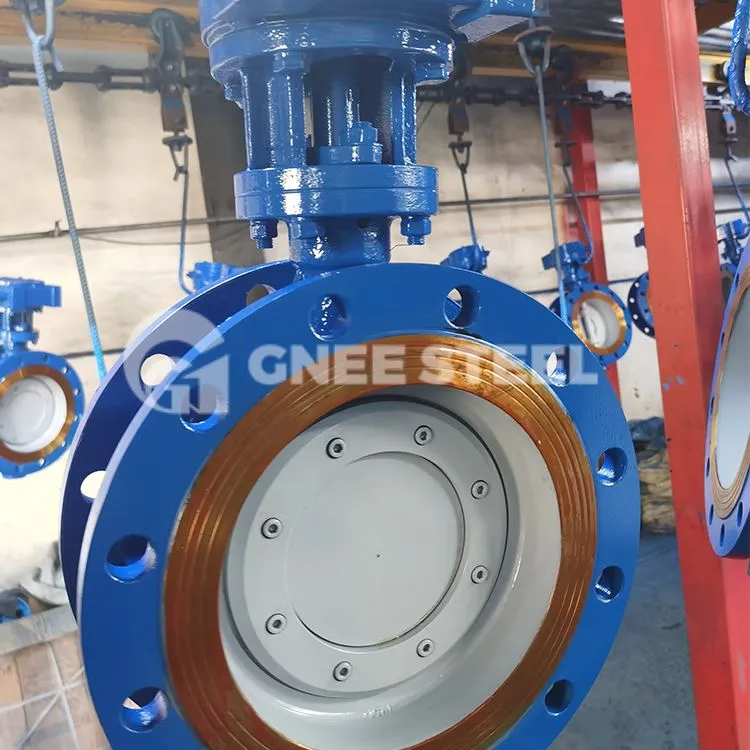 Szénacél hármas excentrikus pillangószelep