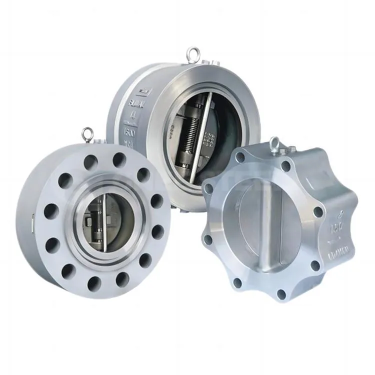 Kétlemezes saru típusú visszacsapó szelep