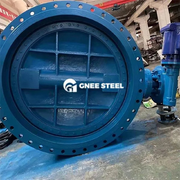 Csillogó vas dupla karimás pillangószelep