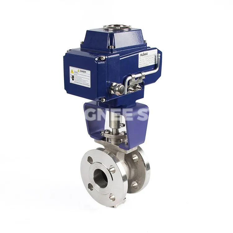 Rozsdamentes V port golyós szelep